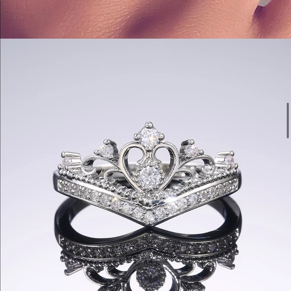 New 925 Silver Beautiful Heart Diamond Ring 💍 - Picture 6 of 8